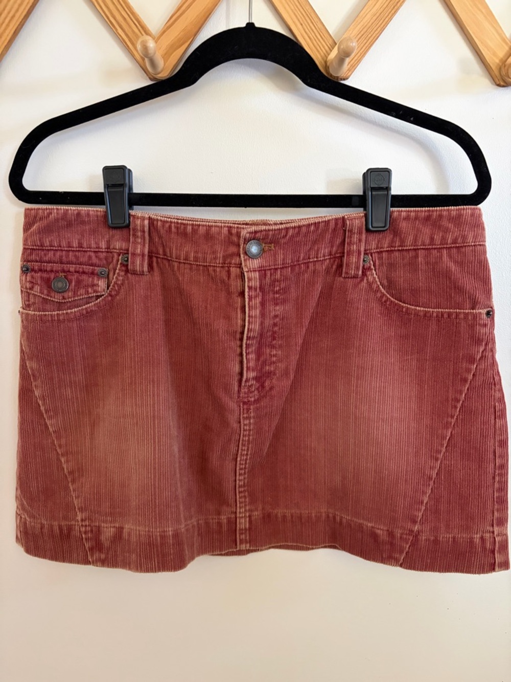 American Eagle Burnt Orange Corduroy Mini Skirt